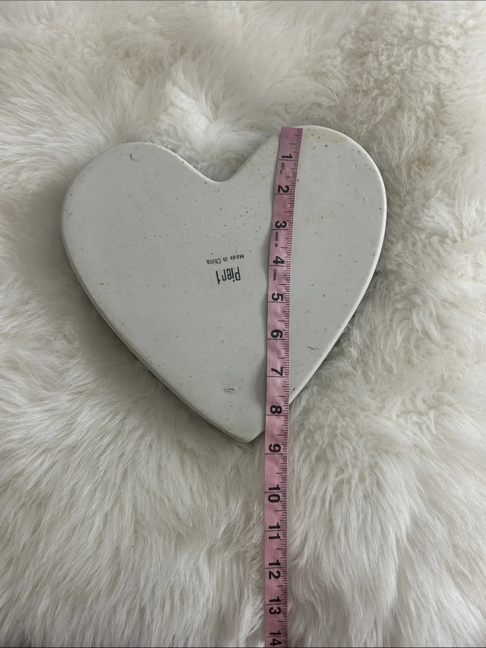 Pier 1 White Heart-Shaped Ceramic Dish